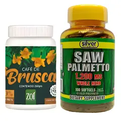 SILVER - SUPLEMENTO CON SAW PALMETTO X 1OOU + CAFE DE BRUSCA X 250 GR./COMBO