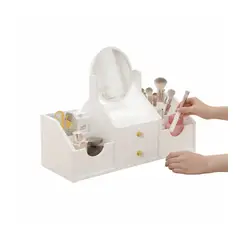 GENERICO - Organizador De Maquillaje Y Joyas Con Espejo Giratorio