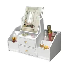 GENERICO - Organizador De Maquillaje Tocador Con Espejo Joyero Armable