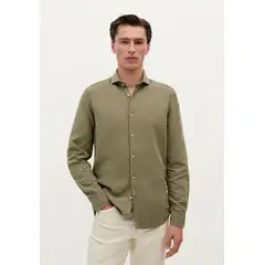 SCALPERS - Camisa vintage linen se Multicolor 57298KHAKI