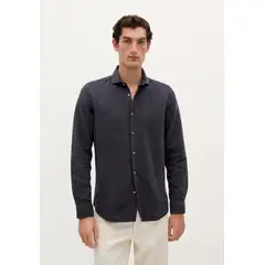 SCALPERS - Camisa vintage linen se Multicolor 57298NAVY