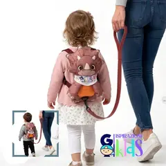 GO ISPIRAZIONI KIDS - Arnes de seguridad para niños - MARCA DINOSAURIO TRICERAPTOS VINOTINTO