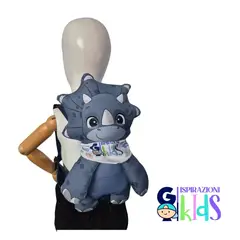 GO ISPIRAZIONI KIDS - Arnes de seguridad para niños - MARCA DINOSAURIO TRICERAPTOS AZUL