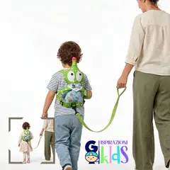 GO ISPIRAZIONI KIDS - Arnes de seguridad para niños - MARCA ALIEN VERDE