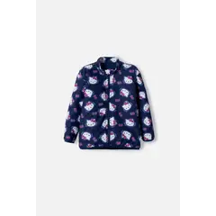 HELLO KITTY - Chaqueta de con cierre azul para niña 2T a 6T