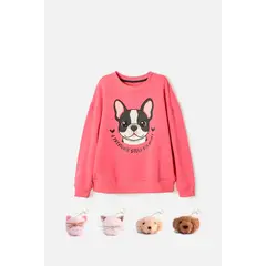 MIC - Buzo de cerrado rosado para niña