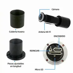 GENERICO - Cámara Ojo De Pez Wifi 3mp Para Puerta Audio Bidireccional
