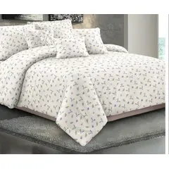SIRENITAS - Juego de sabanas Sencilla Semi Doble Queen King Floral Lila