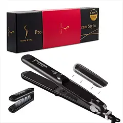 GENERICO - Plancha de Cabello Cerámica con Vapor Temperatura Digital 450°C KR-088A