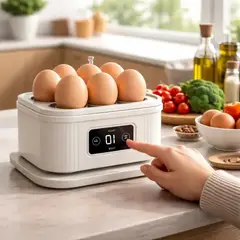 GENERICO - Hervidor De Huevos Eléctrico x6 Unidades Cocedor Automático Al Vapor Para Desayunos Saludables