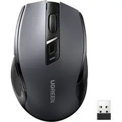 UGREEN - Mouse Inalámbrico 2.4G 4000 DPI Ergonómico con Receptor USB
