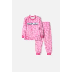 HELLO KITTY - Pijama de pantalón largo rosado para niña 2T a 6T