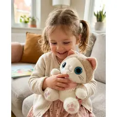 INFANTILES CAJUROMIX - Peluche De Gato Adorable Rosado