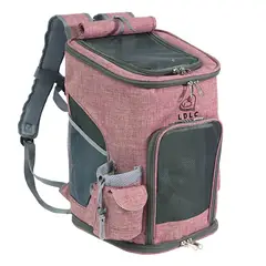 GENERICO - Bolso Morral Transportador Mascotas Lona Doble Apertura