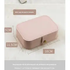 GENERICO - ORGANIZADOR JOYAS PORTATIL ESTUCHE VIAJE EXHIBIDOR