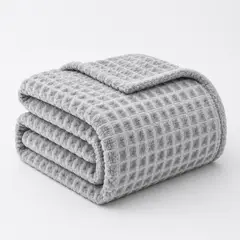 BALI - Cobija Térmica Liviana 190 x 200 cm - Suave, Ultra Cálida, Ideal para Frío Gris Plata