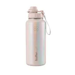 BUFFER FLASK - Termo Botella Agua 1L Termica Inox Buffer + Tapas - Rosa