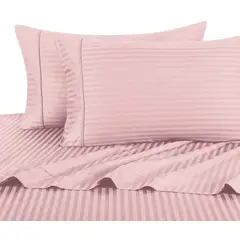 GENERICO - Juego De Sabanas Sencillo 100x190 Blanco Sateen Stripe
