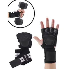 DEPORTES CBM - GUANTES PARA GIMNASIO CON REFUERZO PARA MUÑECAS