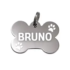 GENERICO - Placa Identificación Mascota Personalizada Hueso
