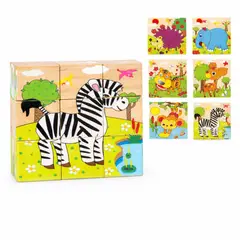 RONDA - Rompecabezas Cubos Didácticos 6 Caras para Niños x 9 Pcs