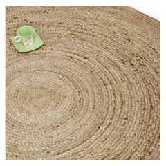 GENERICO - ALFOMBRA DECOGHAR NATURAL YUTE REDONDA 1.20 X 1.20 M IC12606