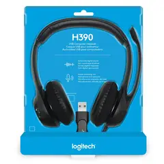 LOGITECH - DIADEMA USB CON MICRÓFONO H390