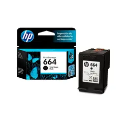 HP - Cartucho de Tinta 664 Negro Original F6V28AL 100 Páginas