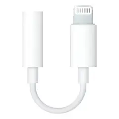 GENERICO - Adaptador Audifono Convertidor Plug 3.5 Para iPhone Lighting Blanco