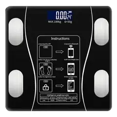 GENERICO - Bascula Digital Personas Bluetooth Usb Color Negro 110