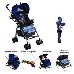 JON DI GROUP SAS - Coche Paseador Toys Tipo Sombrilla Reclinable Azul
