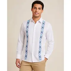 OSVITH - Camisa Guayabera Manga Larga