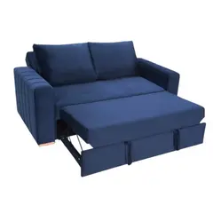 MUEBLES FIOTTI - Sofa Cama 2 Puestos Moderno Tapizado en Tela TRAMATTO