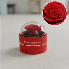 INFANTILES CAJUROMIX - Caja Regalo Rosa Eterna Everlasting Love Rojo