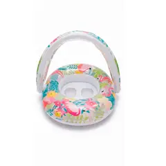 GENERICO - Flotador Inflable Bebé Con Techo Protección Uv Flamenco