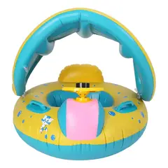 GENERICO - Flotador Boia Bebé Con Parasol Techo Volante Y Pito Piscina
