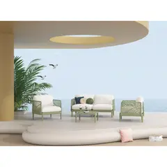 RTA DESIGN - Sala de Exterior Astratto, Verde Olivo