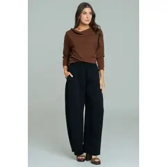 RAGGED - Pantalon palazzo Gris medio