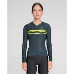 GW - Camiseta Manga Larga 2 and 1 Gris Amarillo Neón