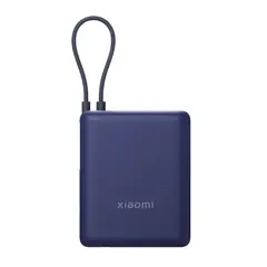 XIAOMI - Power Bank 10000mAh 33W con Cable USB‑C Integrado Carga Rápida Diseño Compacto Azul