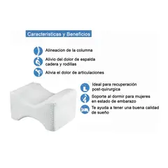 GENERICO - Almohada para Piernas con Diseño Contorneado y Espuma de Alta Densidad Mejora Circulacion