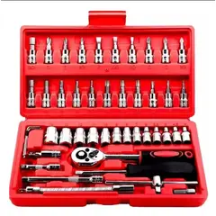 GENERICO - HERRAMIENTERO JUEGO DE COPAS 46 PIEZAS