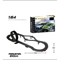 GENERICO - Pista Eléctrica larga Control Remoto Carros 650cm Carreras giro 360 grados