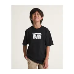 VANS - Camiseta Niño STRETCH LOGO SS Negro
