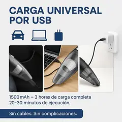 GENERICO - Aspiradora Inalámbrica para Carro