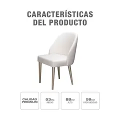ELITE LIVING - SETX2 SILLA DE COMEDOR LEMANS CHAMPAÑA EUROLINO PREMIER