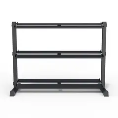 FITNESS MARKET - Rack Soporte para Mancuernas 3 Niveles Entrenamiento Gym