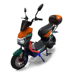 ROADMASTER - Bicicleta Eléctrica Águila Pro 60v 60 Km /h +baul naranja verde