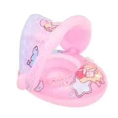 GENERICO - Flotador Inflable Para Bebé Con Techo Parasol Y Asiento Rosa