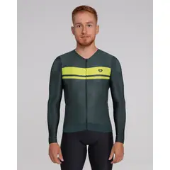 GW - Camiseta Manga Larga Basic Gris -Amarillo Neón